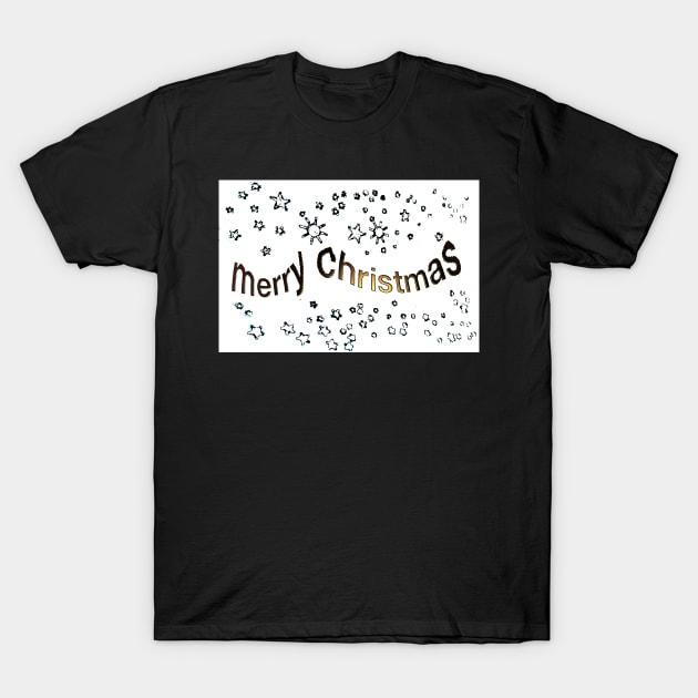 Simply Merry Christmas T-Shirt by nainnarart